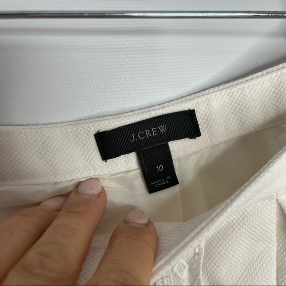 6) J.Crew Embroidered White Mini Skirt Size 10 - Picture 8 of 8